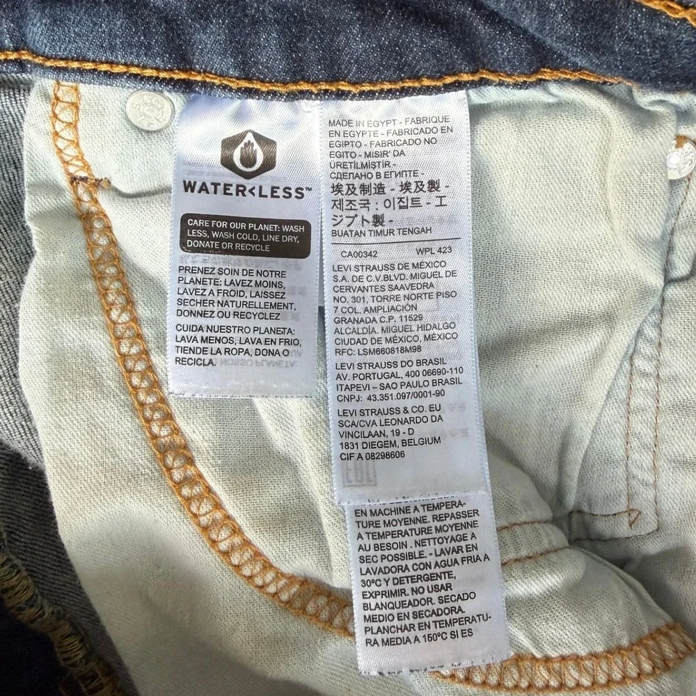 Levis 541 Athletic Taper Mens Jeans Dark Wash Blue Denim 38x32 Mid Rise